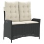Set comedor de jardín 2 pzas con cojines ratán sintético negro de , Conjuntos de jardín - Ref: Foro24-3277439, Precio: 297,90...