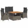 Juego de comedor de jardín 4 piezas con cojines ratán PE gris de , Conjuntos de jardín - Ref: Foro24-3277464, Precio: 547,72 ...