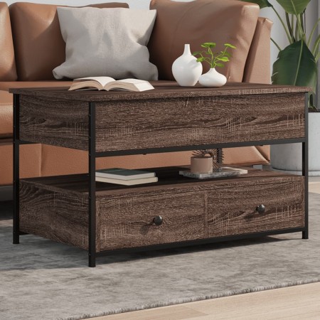 Mesa de centro madera ingeniería metal marrón roble 85x50x50 cm de , Mesas de centro - Ref: Foro24-845390, Precio: 112,02 €, ...