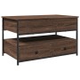 Mesa de centro madera ingeniería metal marrón roble 85x50x50 cm de , Mesas de centro - Ref: Foro24-845390, Precio: 112,02 €, ...