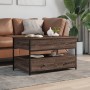 Mesa de centro madera ingeniería metal marrón roble 85x50x50 cm de , Mesas de centro - Ref: Foro24-845390, Precio: 112,02 €, ...