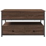 Mesa de centro madera ingeniería metal marrón roble 85x50x50 cm de , Mesas de centro - Ref: Foro24-845390, Precio: 112,02 €, ...