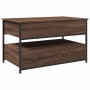 Mesa de centro madera ingeniería metal marrón roble 85x50x50 cm de , Mesas de centro - Ref: Foro24-845390, Precio: 112,02 €, ...