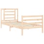 Estructura de cama con cabecero madera maciza 90x200 cm de vidaXL, Camas y somieres - Ref: Foro24-3194686, Precio: 90,45 €, D...