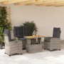 Juego de comedor de jardín 4 piezas con cojines ratán PE gris de , Conjuntos de jardín - Ref: Foro24-3277407, Precio: 483,04 ...