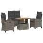 Juego de comedor de jardín 4 piezas con cojines ratán PE gris de , Conjuntos de jardín - Ref: Foro24-3277407, Precio: 483,04 ...