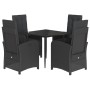 Set de muebles jardín 5 pzas con cojines ratán sintético negro de , Conjuntos de jardín - Ref: Foro24-3212529, Precio: 558,51...
