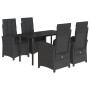 Set de muebles jardín 5 pzas con cojines ratán sintético negro de , Conjuntos de jardín - Ref: Foro24-3212323, Precio: 529,54...