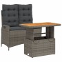 Juego de comedor jardín 2 pzas con cojines ratán sintético gris de , Conjuntos de jardín - Ref: Foro24-3277466, Precio: 245,7...