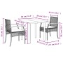 Set comedor de jardín 3 pzas con cojines ratán sintético negro de , Conjuntos de jardín - Ref: Foro24-3213603, Precio: 195,94...