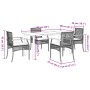 Set comedor de jardín 5 piezas con cojines ratán sintético gris de , Conjuntos de jardín - Ref: Foro24-3213620, Precio: 341,2...