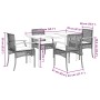 Set de muebles jardín 5 pzas con cojines ratán sintético negro de , Conjuntos de jardín - Ref: Foro24-3213598, Precio: 347,49...