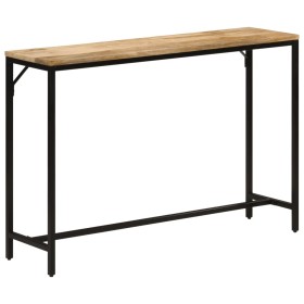 Mesa consola madera maciza mango rugosa y hierro 110x30x75 cm de , Mesas auxiliares - Ref: Foro24-372726, Precio: 100,65 €, D...