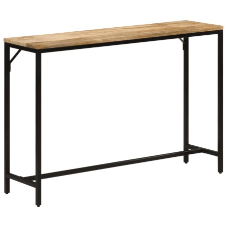 Mesa consola madera maciza mango rugosa y hierro 110x30x75 cm de , Mesas auxiliares - Ref: Foro24-372726, Precio: 100,65 €, D...
