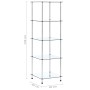 Estantería 3 niveles cristal templado transparente 40x40x67 cm en Librerías y estanterías | Comprar online en Foru.es