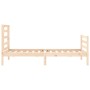 Estructura de cama con cabecero madera maciza 90x200 cm de vidaXL, Camas y somieres - Ref: Foro24-3194686, Precio: 90,45 €, D...