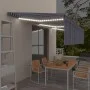 Toldo automático persiana LED sensor de viento azul blanco 6x3m de vidaXL, Toldos - Ref: Foro24-3069491, Precio: 752,74 €, De...