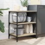 Carrito de cocina madera de ingeniería roble Sonoma 60x41x76 cm de , Carros de cocina y comedor - Ref: Foro24-842302, Precio:...