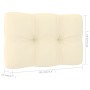 Silla de jardín y cojines crema madera pino impregnada de , Sillas de jardín - Ref: Foro24-3065743, Precio: 176,64 €, Descuen...