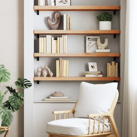 Estante de pared madera maciza de haya 80x20x4 cm de , Estantes y estanterías - Ref: Foro24-356031, Precio: 47,72 €, Descuent...