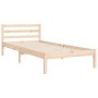 Estructura de cama con cabecero madera maciza 90x200 cm de vidaXL, Camas y somieres - Ref: Foro24-3194686, Precio: 90,45 €, D...