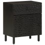 Mesita de noche madera maciza de mango negra 50x33x60 cm de , Mesitas de noche - Ref: Foro24-356827, Precio: 79,41 €, Descuen...