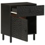 Mesita de noche madera maciza de mango negra 50x33x60 cm de , Mesitas de noche - Ref: Foro24-356827, Precio: 79,41 €, Descuen...