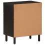 Mesita de noche madera maciza de mango negra 50x33x60 cm de , Mesitas de noche - Ref: Foro24-356827, Precio: 79,41 €, Descuen...
