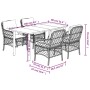 Set comedor de jardín 5 pzas cojines ratán sintético gris claro de , Conjuntos de jardín - Ref: Foro24-3212176, Precio: 529,9...