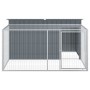 Caseta perros con corral acero galvanizado gris 197x194x110 cm de , Casetas para perros - Ref: Foro24-3214224, Precio: 289,84...