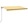 Toldo retráctil automático amarillo y blanco 450x300 cm de , Toldos - Ref: Foro24-3069128, Precio: 461,51 €, Descuento: %