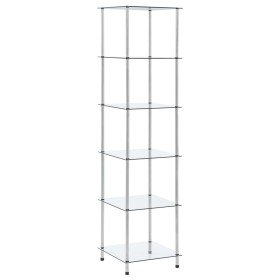 Estantería 6 niveles cristal templado transparente 40x40x160 cm en Librerías y estanterías | Comprar online en Foru.es