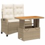 Set comedor de jardín 2 pzas con cojines ratán sintético beige de , Conjuntos de jardín - Ref: Foro24-3277418, Precio: 278,31...