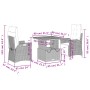 Set comedor de jardín 3 pzas con cojines ratán sintético negro de , Conjuntos de jardín - Ref: Foro24-3277447, Precio: 343,72...