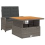 Juego de comedor jardín 2 pzas con cojines ratán sintético gris de , Conjuntos de jardín - Ref: Foro24-3277343, Precio: 304,3...