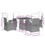 Set de muebles jardín 5 pzas con cojines ratán sintético negro de , Conjuntos de jardín - Ref: Foro24-3277376, Precio: 552,21...