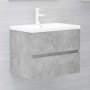 Mueble con lavabo madera de ingeniería gris hormigón de vidaXL, Tocadores de baño - Ref: Foro24-3071634, Precio: 197,80 €, De...