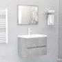 Mueble con lavabo madera de ingeniería gris hormigón de vidaXL, Tocadores de baño - Ref: Foro24-3071634, Precio: 186,23 €, De...