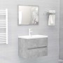 Mueble con lavabo madera de ingeniería gris hormigón de vidaXL, Tocadores de baño - Ref: Foro24-3071634, Precio: 197,80 €, De...