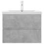 Mueble con lavabo madera de ingeniería gris hormigón de vidaXL, Tocadores de baño - Ref: Foro24-3071634, Precio: 186,23 €, De...