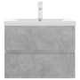 Mueble con lavabo madera de ingeniería gris hormigón de vidaXL, Tocadores de baño - Ref: Foro24-3071634, Precio: 197,80 €, De...