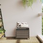 Taburete de jardín con cojín ratán sintético gris 58x46x46 cm de , Otomanas de exterior - Ref: Foro24-365734, Precio: 90,06 €...