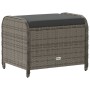 Taburete de jardín con cojín ratán sintético gris 58x46x46 cm de , Otomanas de exterior - Ref: Foro24-365734, Precio: 90,06 €...
