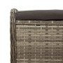 Taburete de jardín con cojín ratán sintético gris 58x46x46 cm de , Otomanas de exterior - Ref: Foro24-365734, Precio: 90,06 €...