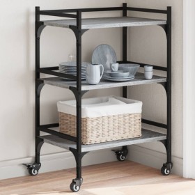 Carrito de cocina madera ingeniería gris Sonoma 50x35x75,5 cm de , Carros de cocina y comedor - Ref: Foro24-842349, Precio: 5...