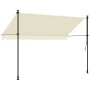 Toldo retráctil de tela y acero crema 300x150 cm de , Toldos - Ref: Foro24-368747, Precio: 85,79 €, Descuento: %