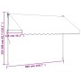 Toldo retráctil de tela y acero crema 300x150 cm de , Toldos - Ref: Foro24-368747, Precio: 85,79 €, Descuento: %