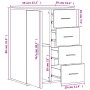Aparador de madera de ingeniería roble ahumado 59x39x80 cm de , Aparadores - Ref: Foro24-840538, Precio: 102,74 €, Descuento: %