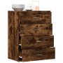 Aparador de madera de ingeniería roble ahumado 60x39x80 cm de , Aparadores - Ref: Foro24-840531, Precio: 101,36 €, Descuento: %