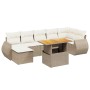 Juego de sofás de jardín con cojines beige 8 pzas ratán PE en Conjuntos de jardín | Comprar online en Foru.es